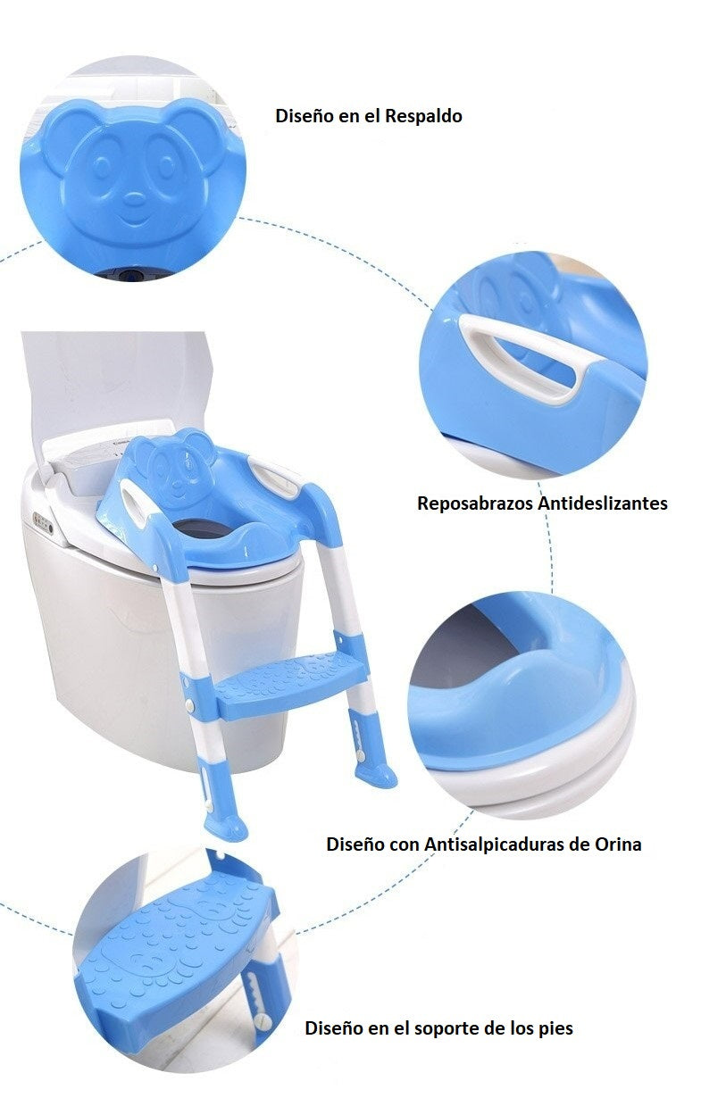 ADAPTADOR DE INODORO CON ESCALERA PARA NIÑOS