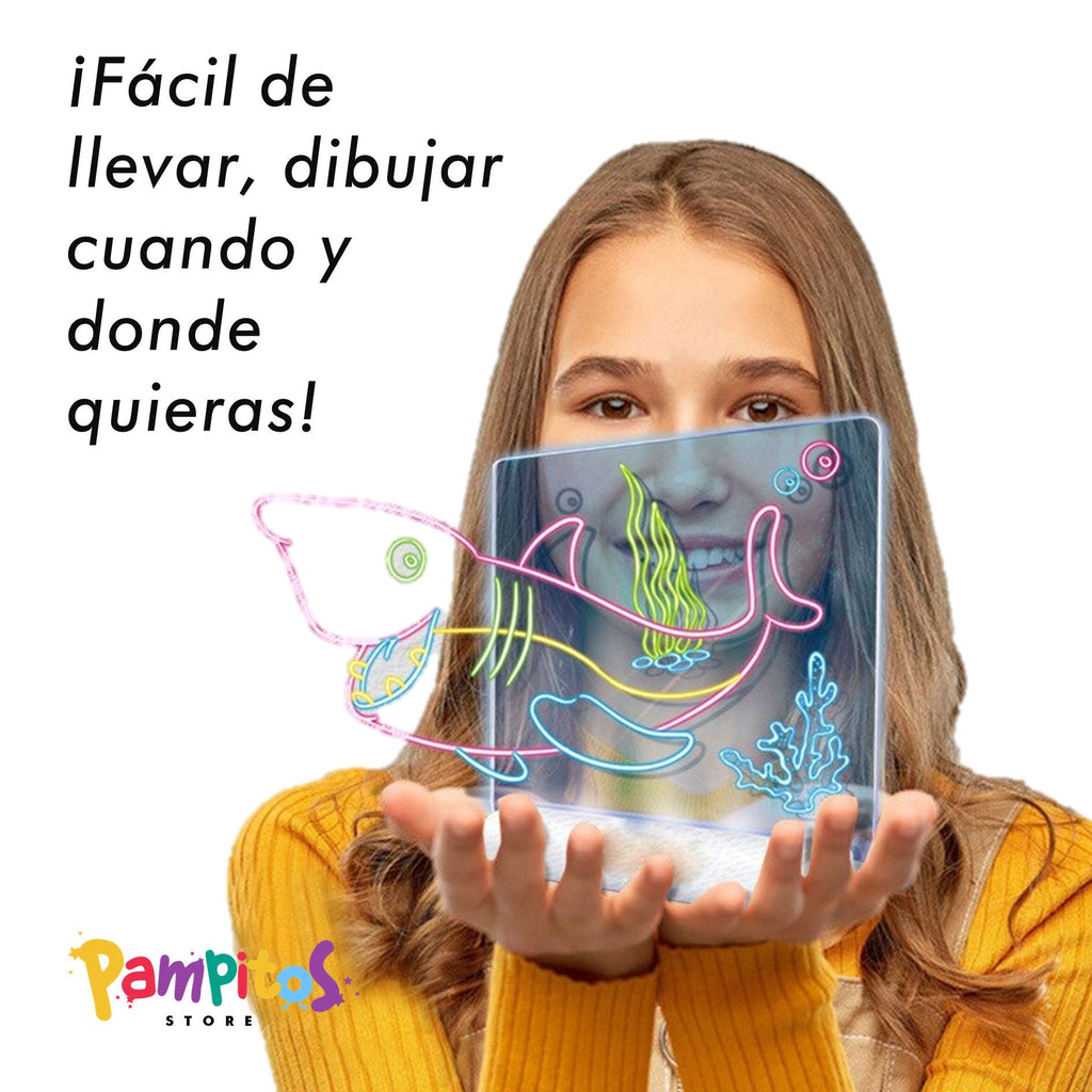 PIZARRA DE DIBUJO MÁGICO GAFAS 3D - ESTIMULACIÓN MONTESSORI
